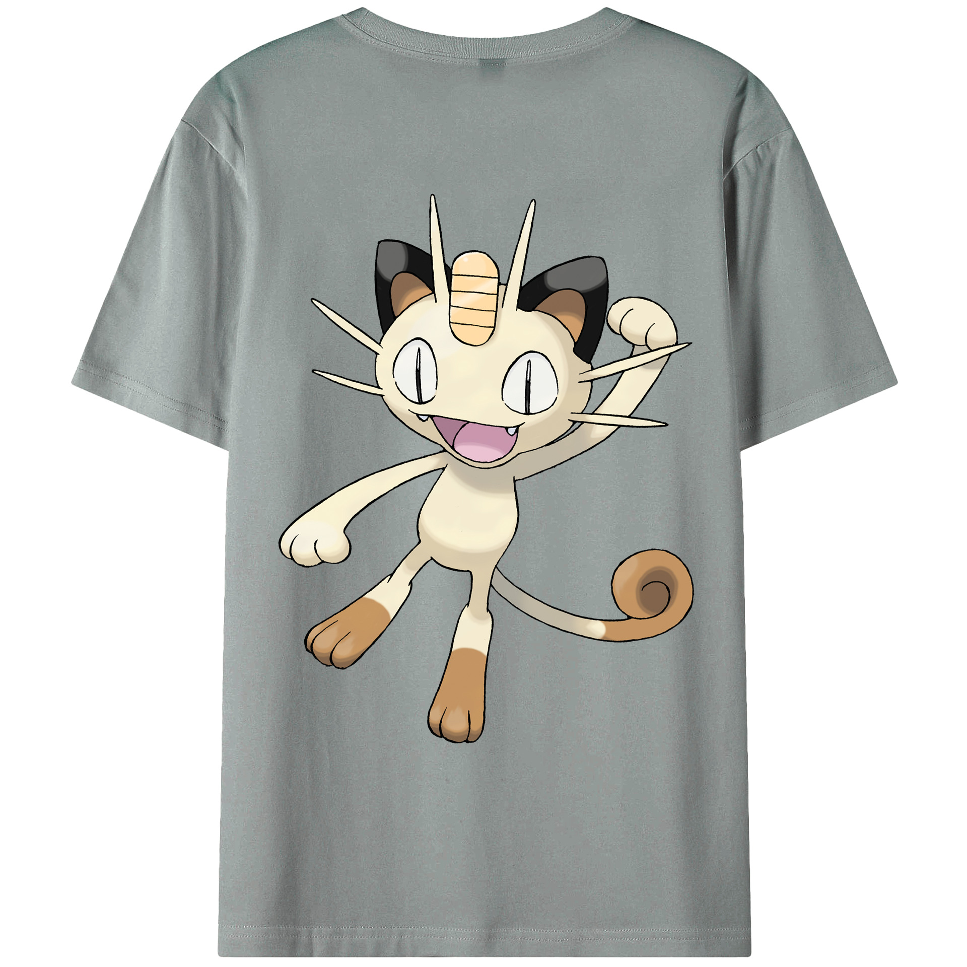 （画像用） ポケットモンスター Pokémon 綿100％ メンズ半袖Tシャツ（バックプリント） 通気性